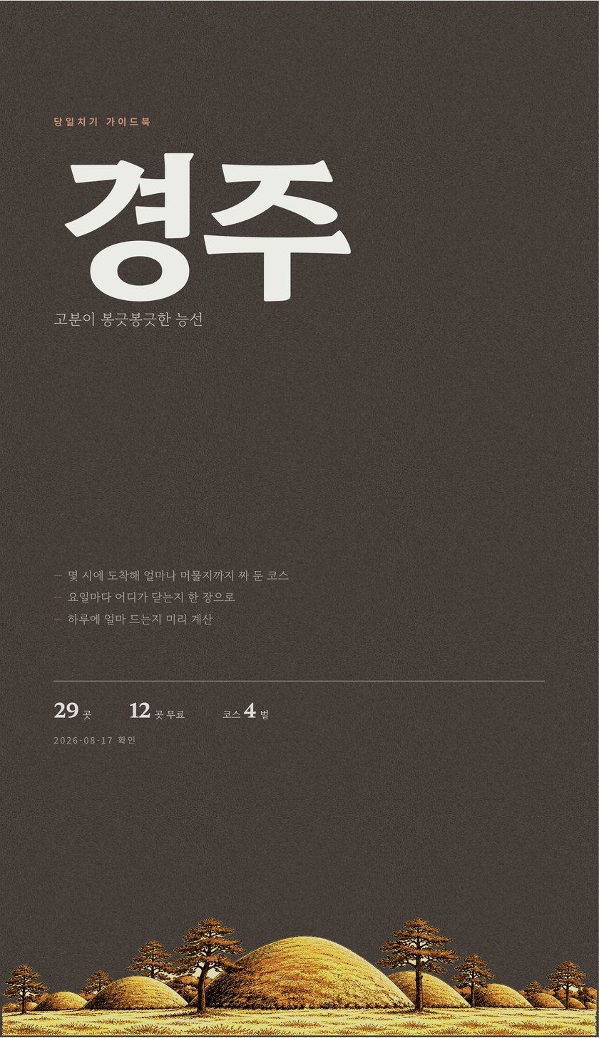 길담 경주 가이드북 표지